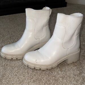 Women's White Ankle Boots